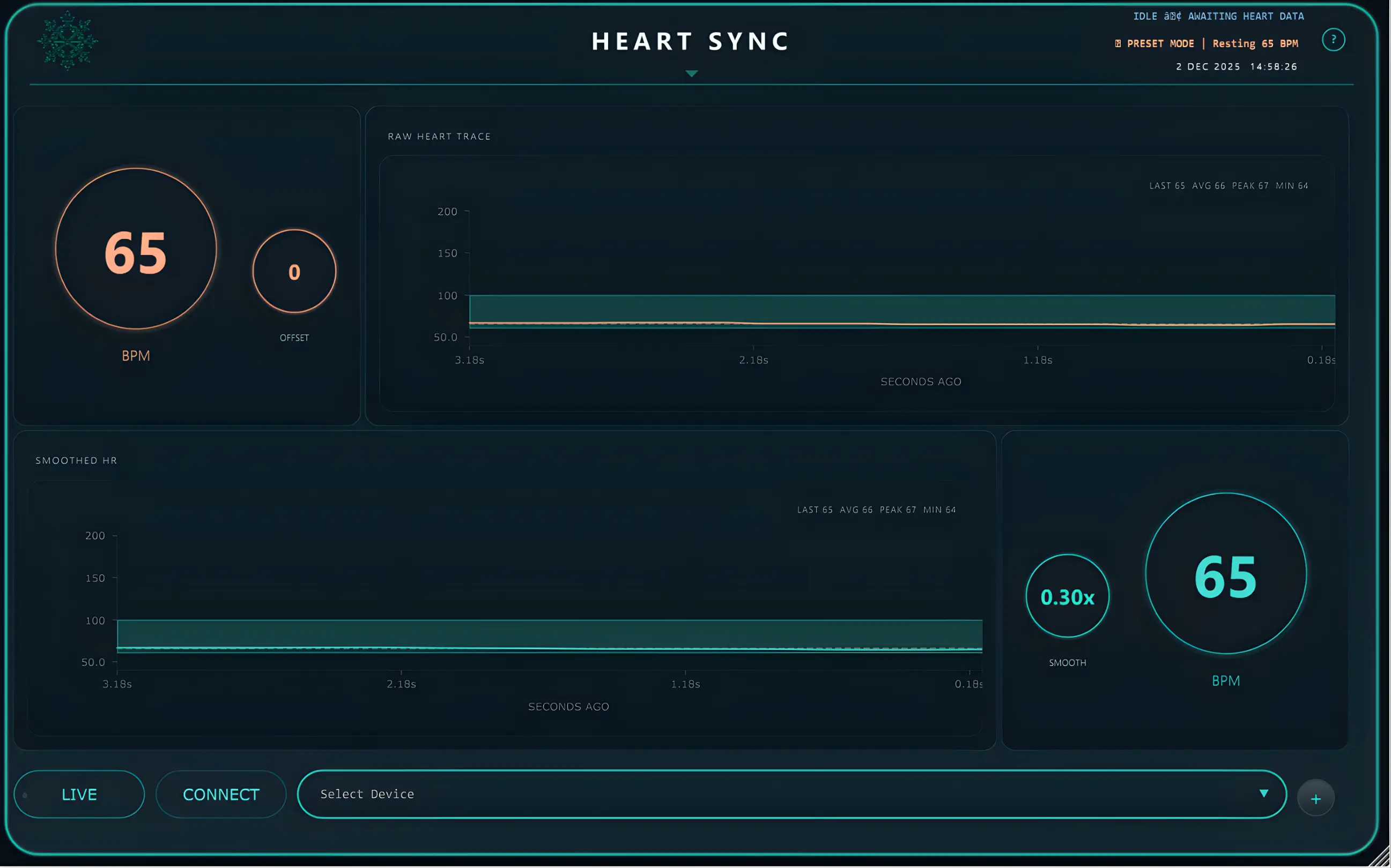 HeartSync plugin interface — heart-rate to BPM tempo mapping